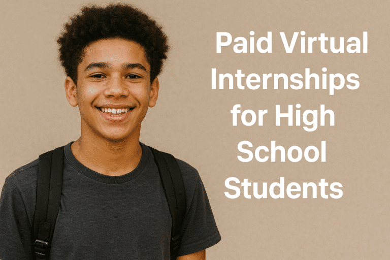 Paid Virtual Internships for High School Students