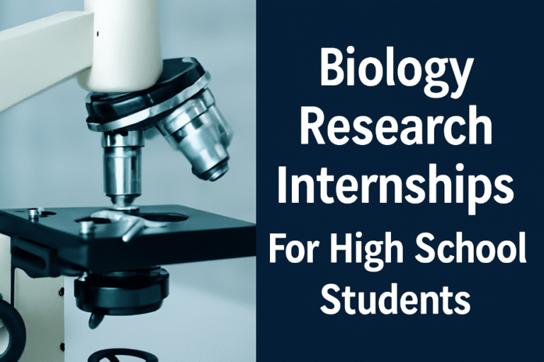 Biology Research Internships for High School Students