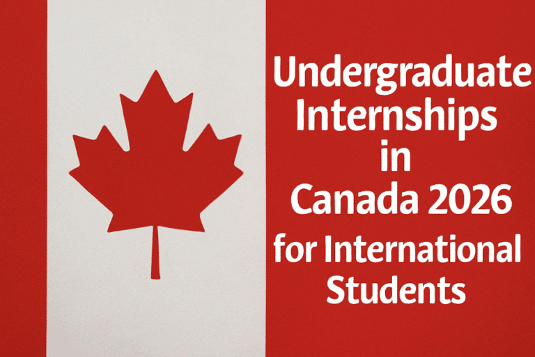 Undergraduate Internships in Canada 2026 for International Students