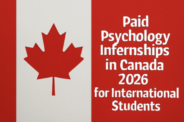 Paid Psychology Internships in Canada 2026 for International Students
