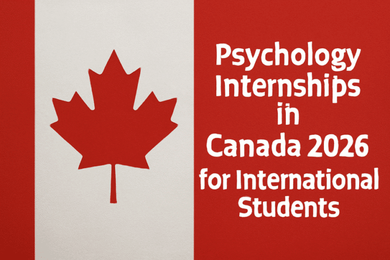 Psychology Internships in Canada 2026 for International Students