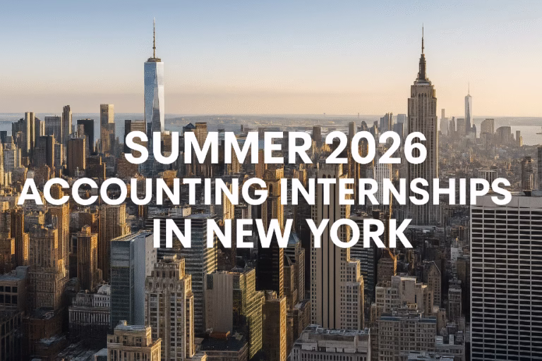 Best Summer 2026 Accounting Internships in New York City