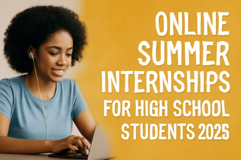 Online Summer Internships for High School Students 2026