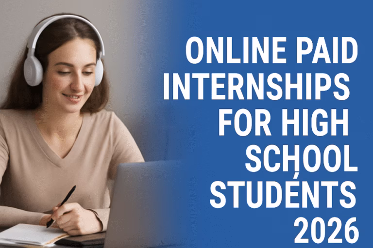 Online Paid Internships for High School Students 2026