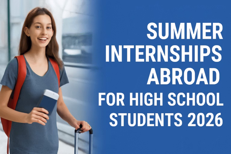 Summer Internships Abroad for High School Students 2026