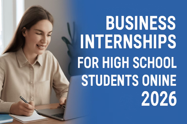Business Internships for High School Students Online 2026