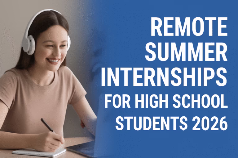 Remote Summer Internships for High School Students 2026