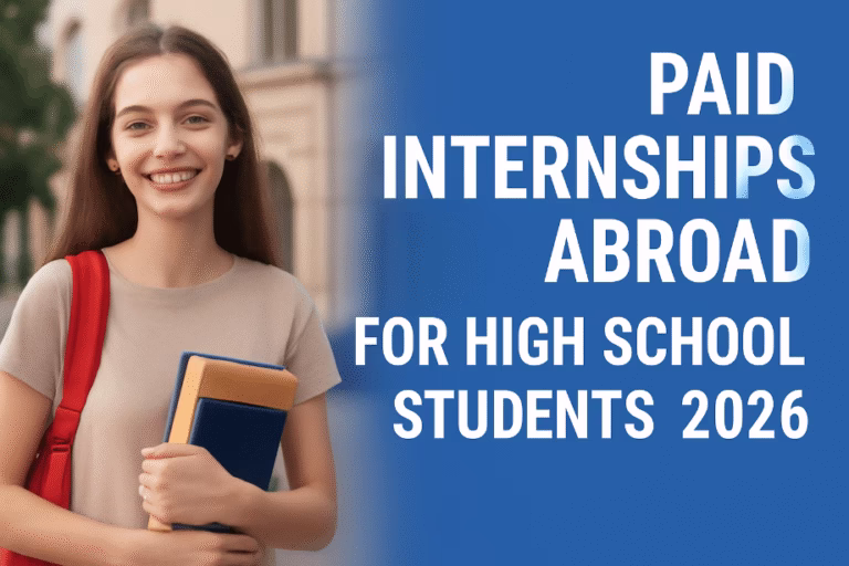 Paid Internships Abroad for High School Students 2026