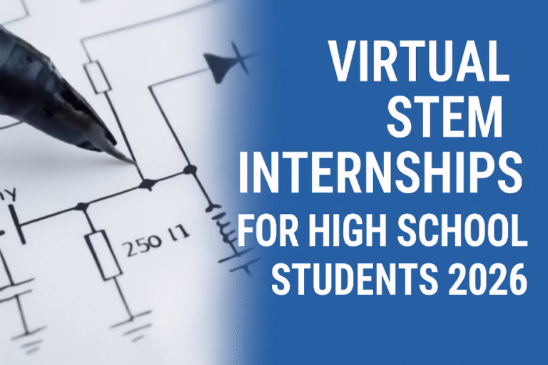 Virtual STEM Internships for High School Students 2026