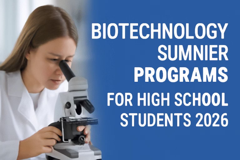 Biotechnology Summer Programs for High School Students 2026