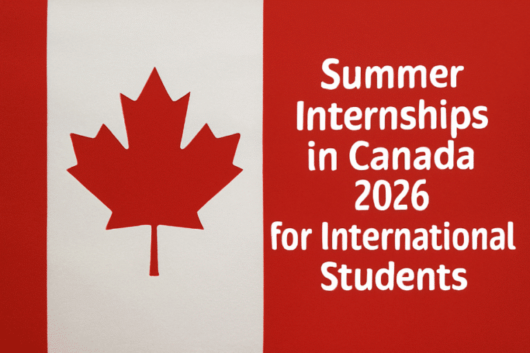 Summer Internships in Canada 2026 for International Students