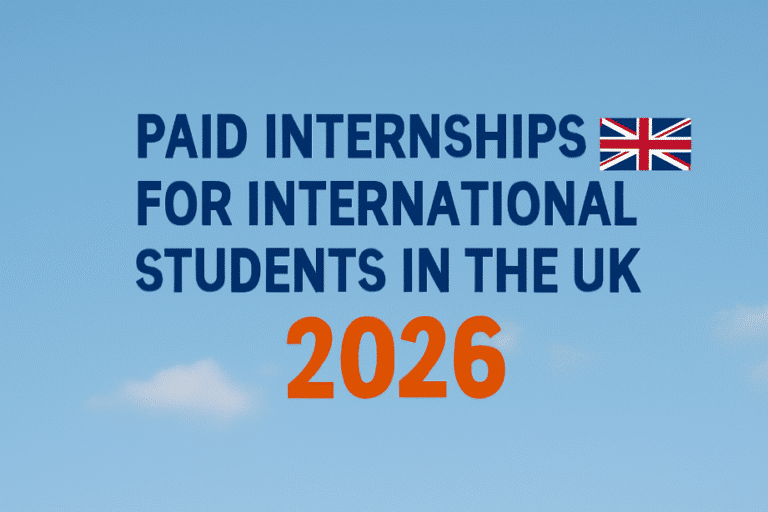 Paid Internships for International Students in the UK 2026