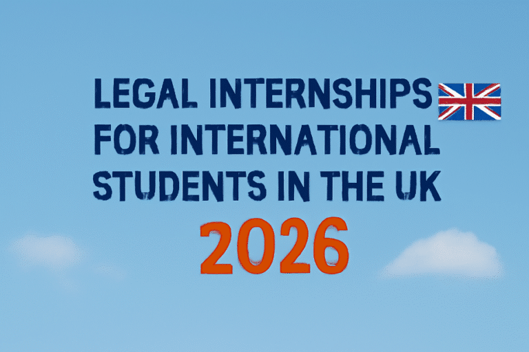 Legal Internships for International Students in the UK 2026