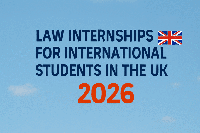 Law Internships for International Students in the UK 2026
