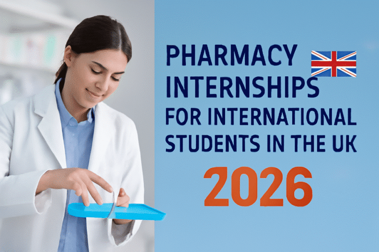Pharmacy Internships for International Students in the UK 2026