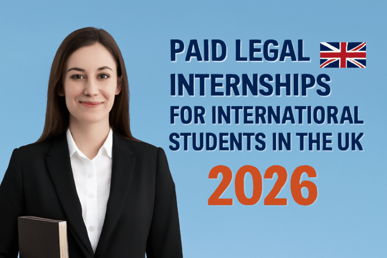 Paid Legal Internships for International Students in the UK 2026